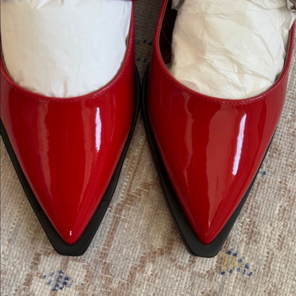 NEW Anthropologie Maeve Pointed-Toe Moto Mary Jane Flats Size 39 - Picture 8 of 10